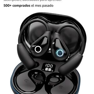 Black Wireless Earbuds with Charging Case